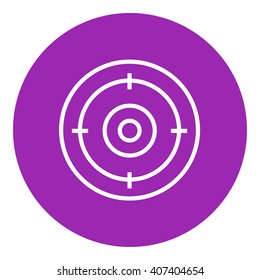 Icono de la línea de la placa de destino.