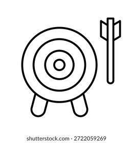 Ilustración vectorial de icono de contorno de Tablero de destino