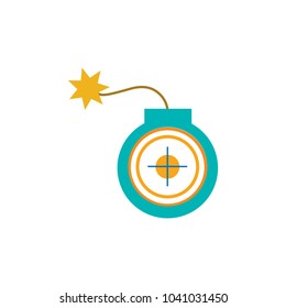 Target Bomb Logo Icon Design