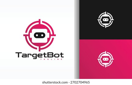 Target Bot Logo with Robot Head in Crosshairs