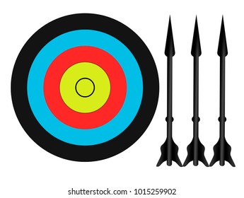 The target for the bow and arrow are arrows.