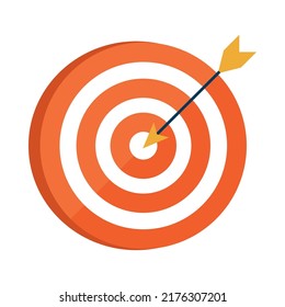 target and bow on white background