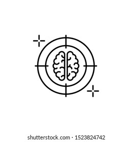 Target brain icon. Element of brain concept