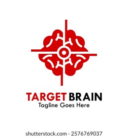 Target brain logo template illustration