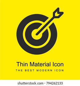 Target bright yellow material minimal icon or logo design