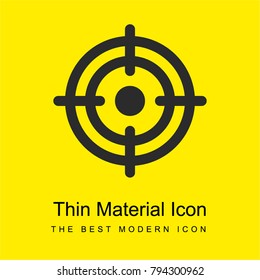 Target bright yellow material minimal icon or logo design