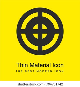 Target bright yellow material minimal icon or logo design