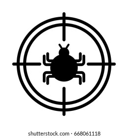 target with bug infection virus icon