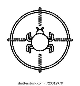 target with bug infection virus icon