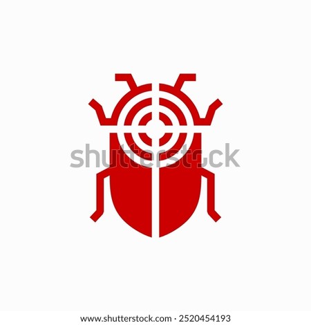 target bug logo vector icon illustration	