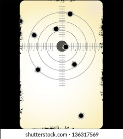 Target with bullet holes