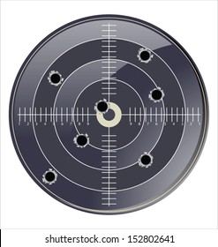 Target with bullet holes