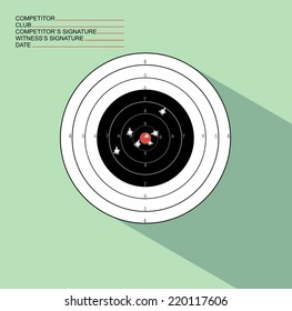 Target with bullet holes 
