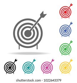 Target bullseye arrow. Element of sport multi colored icon for mobile concept and web apps. Icon for website design and development, app development. Premium icon on white background