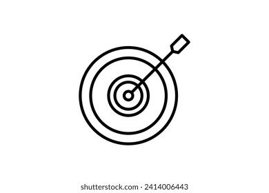 target bullseye icon. icon related to graduation and achievement. suitable for web site, app, user interfaces, printable etc. line icon style. simple vector design editable