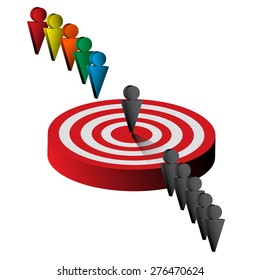target in business design vector