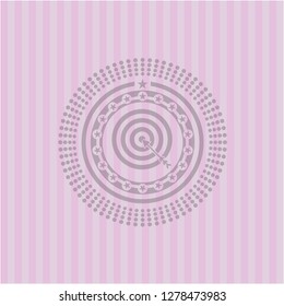 target, business icon inside badge with pink background