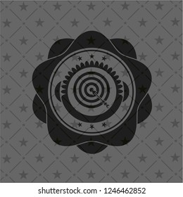 target, business icon inside black emblem