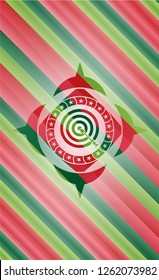 target, business icon inside christmas emblem.