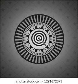 target, business icon inside dark badge
