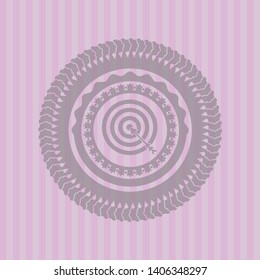 target, business icon inside pink icon or emblem