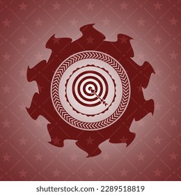 target, business icon inside red emblem. Vintage.. 