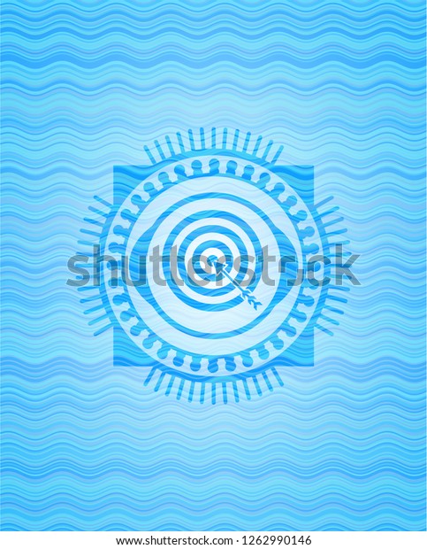 Target Business Icon Inside Water Wave Stock Vector Royalty Free