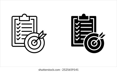 Target Business icon set. Target Business outline icons collection. vector illustration on white background