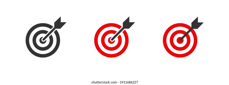 Target business icon. Set sign symbol for concept design. Vector illustration