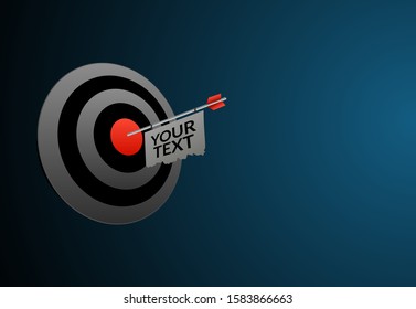 Target business illustration vector aim backgorund. Business goal performance arrow target success.