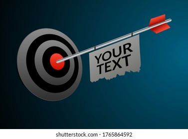Target business illustration vector aim backgorund. Business goal performance arrow target success