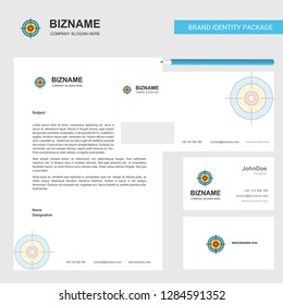 Target  Business Letterhead, Envelope and visiting Card Design vector template
