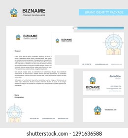 Target  Business Letterhead, Envelope and visiting Card Design vector template