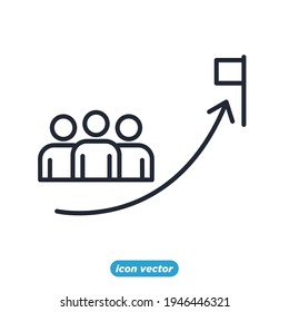 target business management icon. achievement symbol template for graphic and web design collection logo vector illustration