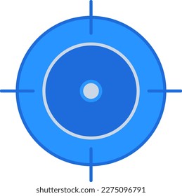 Target business people icon with blue outline style. target, business, strategy, symbol, goal, success, concept. Vector Illustration