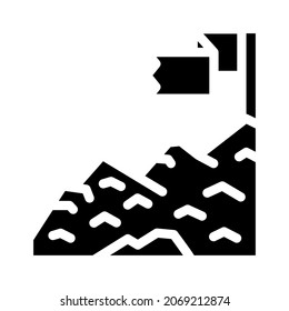 target business task glyph icon vector. target business task sign. isolated contour symbol black illustration