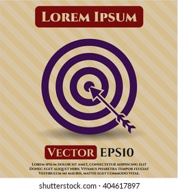 Icono o símbolo del vector de destino (negocio)
