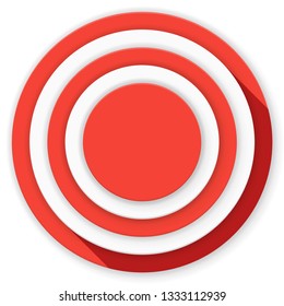 Target button Material Design style illustration