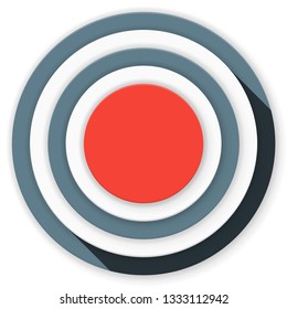 Target button Material Design style illustration
