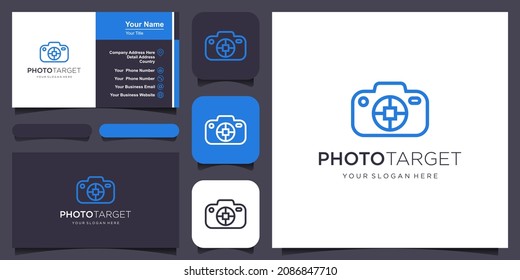 target camera logo, design vector simple elegant modern style.