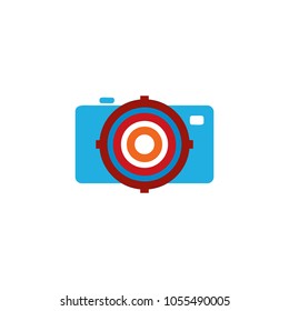 Target Camera Logo Icon Design