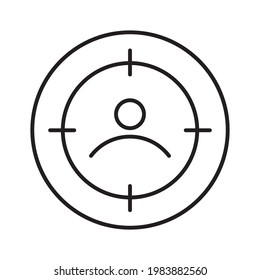 target candidate icons. target candidate symbol vector elements for infographic web.