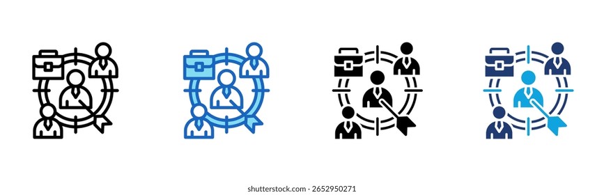 Ícone de Candidatos de Destino - Ilustração de Vetor com Vários Estilos