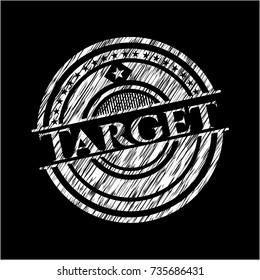 Target with chalkboard texture