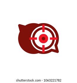 Target Chat Logo Icon Design