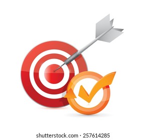 target check mark cycle illustration design over white