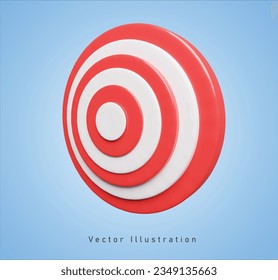 target circle in  3d vector illustration