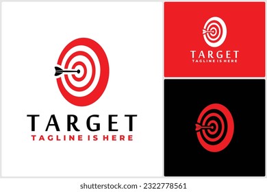 Target Circle with Arrow Icon Logo Vector Design