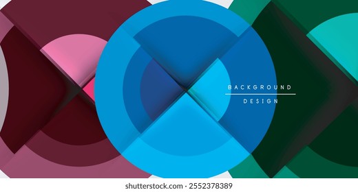 Target circle geometric abstract shapes. Vector Illustration For Wallpaper, Banner, Background, Card, Book Illustration, landing page