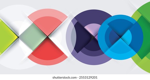 Formas abstractas geométricas de círculo objetivo. Ilustración vectorial para el Fondo de pantalla, Anuncio, fondo, tarjeta, ilustración del libro, landing page